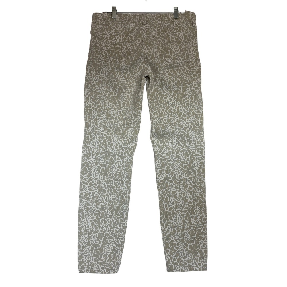 NYDJ Womens Tan Giraffe Print Lift Tuck Technology Legging Pants Size 10